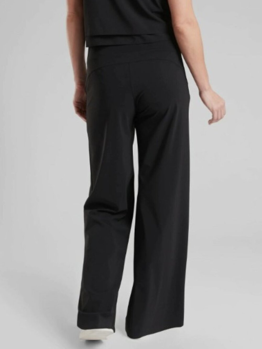 Athleta Meridian Wide Leg Pant Stretch High Rise Black Womens XS - Picture 2 of 7